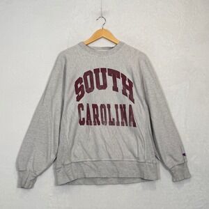 Vintage 90s Champion Gray South Carolina Reverse Weave Sweatshirt Medium